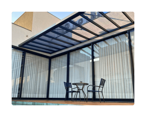 Cobertura modelo pérgola
