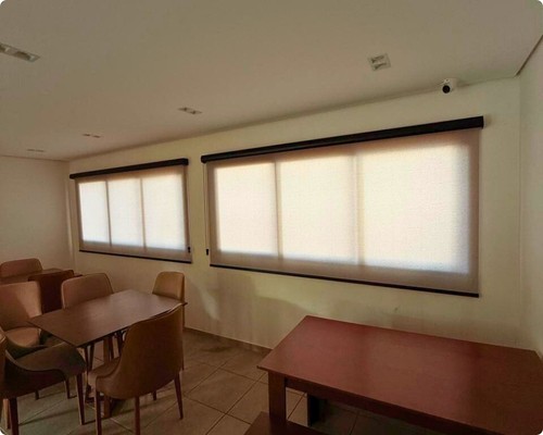 Persianas em tecido translúcido